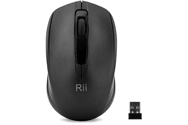 Logitech Bezprzewodowa mysz do laptopa, bezprzewodowa mysz Rii USB optyczna mini mysz 2,4 G 1000 DPI do komputera PC z nano odbiornikiem do szkoły dzieci biura domu