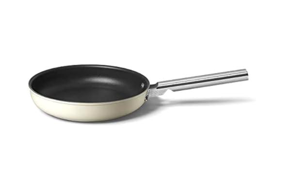 SMEG Smeg CKFF2601CRM Frying Pan 26cm Cream, Non-Stick, Aluminium, Patented Base
