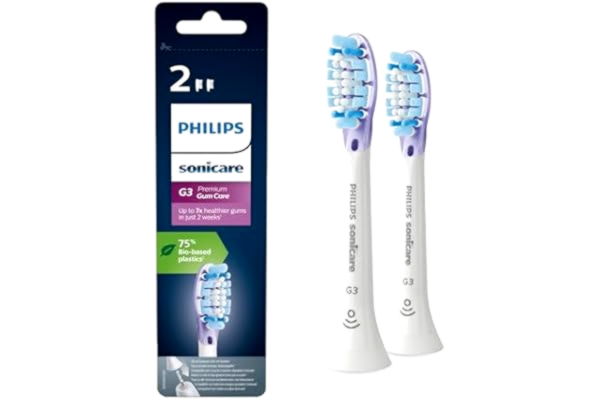 Philips PHILIPS Sonicare Original G3 Premium Gum Care Soniska tandborsthuvuden i standardutförande - 2 förpackningar i vitt (modell HX9052/17)