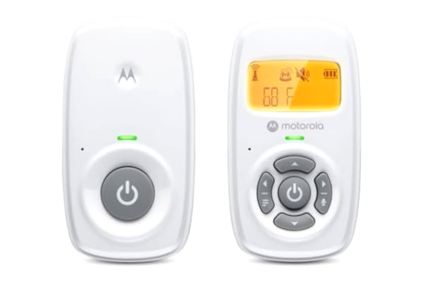 Motorola  Nursery AM24 / MBP24 ljud-babyvakt, Digital babyvakt med DECT-teknologi för ljudövervakning- Rumstemperaturdisplay, Mikrofon med hög känslighet och tvåvägssamtalsfunktion - Vit