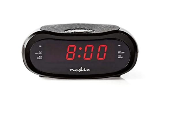 Nedis  digital radioväckarklocka med LED-skärm (0,6 tum) FM