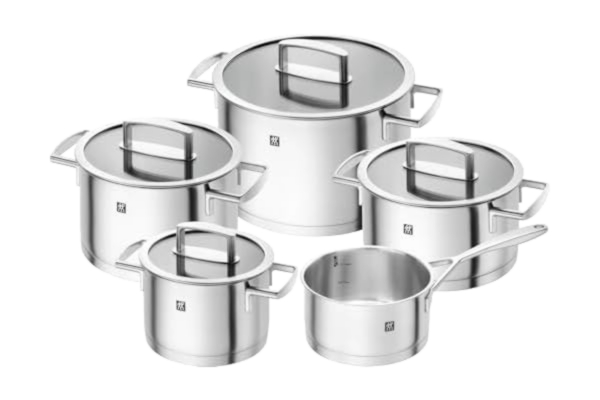 Zwilling ZWILLING Kastrullset i 5 delar, 4 lock, lämplig för induktionsspis, Stål, Vitality