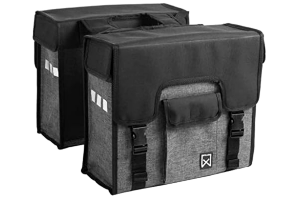 Willex  Bicycle Bike Rear Panniers Storage Commuter Bag 38 L Black and Grey 10613