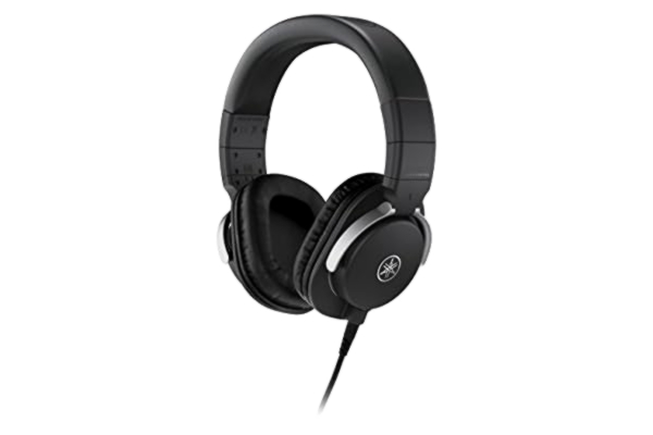 Yamaha  HPH-MT8 Studiohörlurar - Vikbara studiohörlurar med en rak 3 m kabel och 1,2 m spolad kabel med 6,3 mm standard stereo-adapterkontakt, i svart