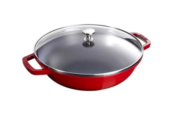 Staub  Specialities Wok Med glaslåg 30 cm, Støbejern