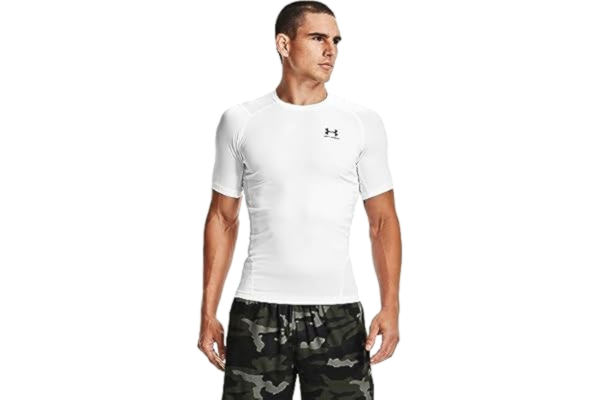 Under Armour  UA HG Armour Comp SS, kortärmad funktionell skjorta, snabbtorkande t-shirt med kompressionspassform