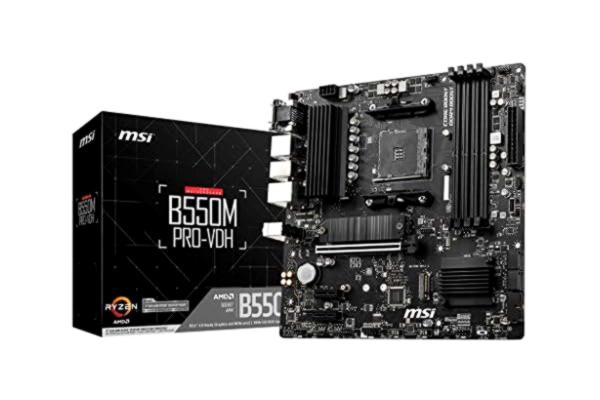 MSI  B550M PRO-VDH Bundkort - AMD B550 - AMD AM4 socket - DDR4 RAM - Micro-ATX