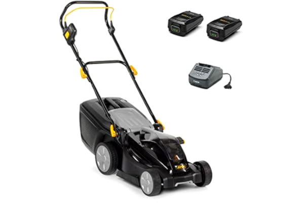 Alpina Garden Alpina 293385064/A20 Tondeuse a Batterie AL1 38 Li, 40 V, Noir, Largeur de coupe 38 cm, Bac de ramassage 45 L