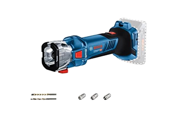 Bosch  Professional 18V System sladdlöst rotationsverktyg GCU 18V-30 (borstlös motor med 30 000 v/min, inkl. 3 x spännhylsa, spånsugadapter, 1 x spiralbit 1/8" och 1 x bit för flera ändamål 1/8")