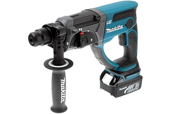 Makita  DHR 202 RTJ 18 V akumulatorowy młot udarowo-obrotowy SDS-Plus w Makpac z 2 akumulatorami 5,0 Ah i ładowarką