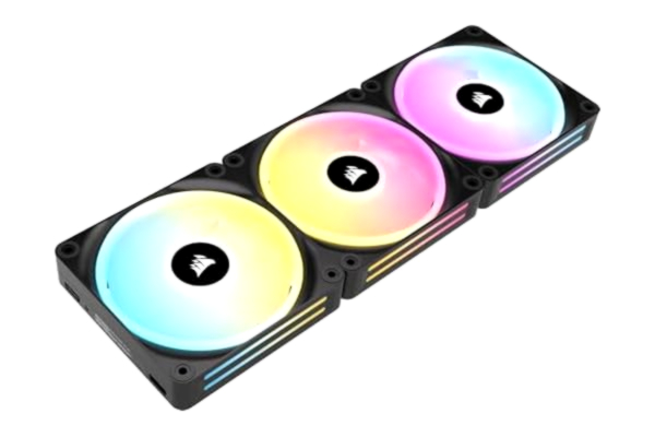 Corsair CORSAIR iCUE LINK QX120 RGB 120mm RGB-Fläkt med Välvt Magnetiskt Lager - Startsats med iCUE LINK System-Hub - Svart