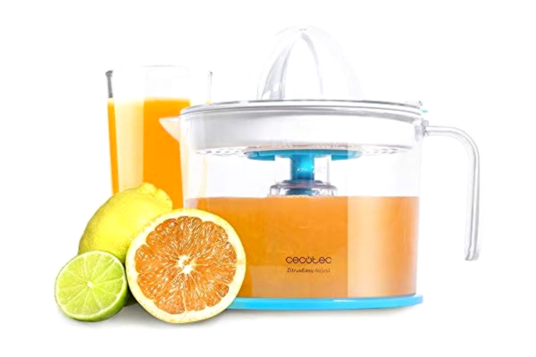 Cecotec  Presse-agrumes Électrique ZitrusEasy Adjust White. Filtre avec Régulateur de Pulpe Ajustable, 2 Cônes Démontables, Double Sens Giratoire, 40 W.