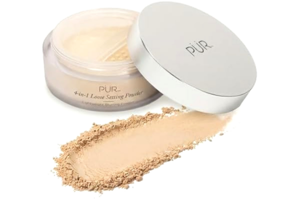 PÜR PUR Cosmetics 4-in-1 Loose Setting Powder - Lightweight Formula - Helps Smooth and Refine Skin Texture - Infused with Green Tea, Ginseng, and Vitamin B - Easy for Touch-Ups - Translucent - 0.3 oz
