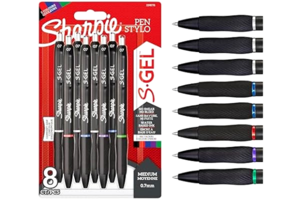 Sharpie  S-Gel | Gelpennor | Mediumspets (0,7 mm) | Blandade färger | 8 stycken