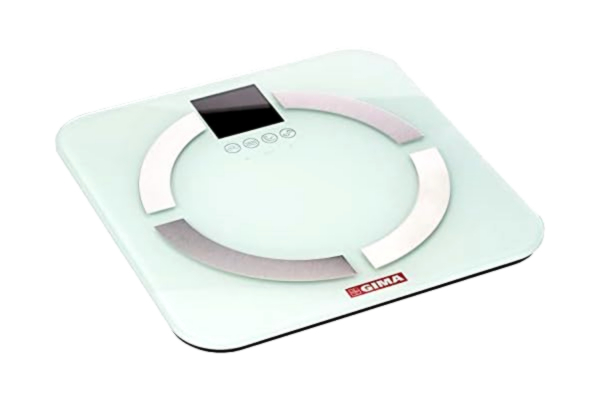 Gima  Body Fat Libra, analysator voor spiermassa, vet, ossea en water, kleur: wit.