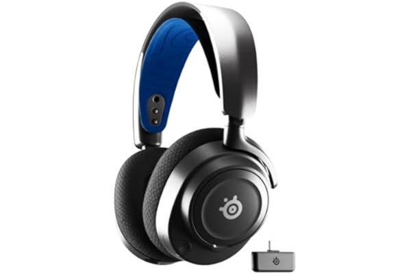 SteelSeries  Arctis Nova 7P trådlöst headset för flera plattformar – Magnetiska drivenheter i neodym – 2.4GHz + mixbar Bluetooth– 38 hr USB-C-batteri– ClearCast Gen2 AI-mick– PS5, PC, Switch, VR,mobil