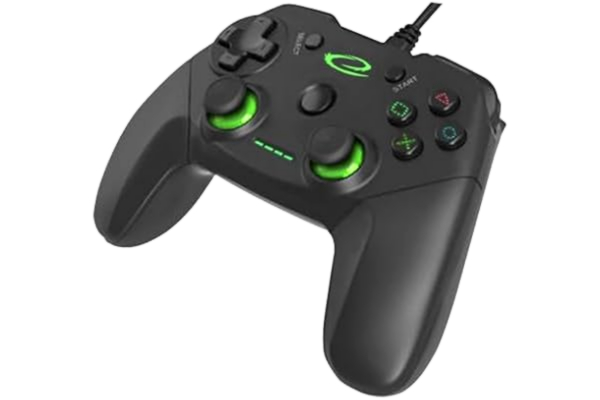 Esperanza Gamepad Esperanza Vanquisher EGG110 K % 28 PC PS3 % 3B svart färg grön färg 29