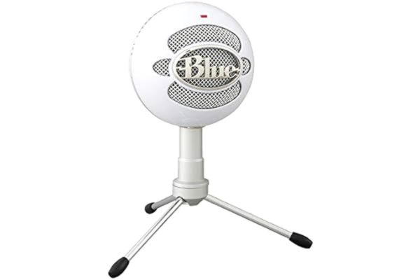 Blue Microphones Blue Snowball iCE Plug 'n Play USB-mikrofon för inspelning, streaming, podcasts och gaming på PC/Mac med kardioid kondensatorkapsel, justerbart stativ och USB-kabel - Vit