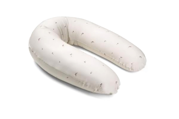 Doomoo  amnings- och graviditetskudde Buddy, 180 cm inkl. överdrag av ekologisk bomullströja, med fin EPS-mikropärlfyllning, Oeko-TEX standard 100, mushrooms