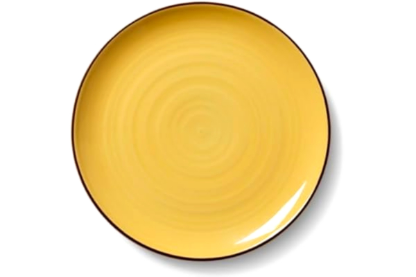 Kähler  Design Colore tallrik platt av keramik handgjord, i färg: saffran gul, diameter: 27 cm, 690601