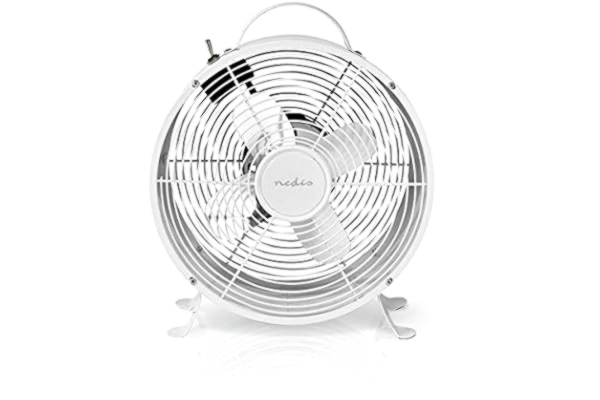 Nedis  Retro FNCL10WT20 - Køleventilator - på bord - 25 cm - CEE 7/16 - hvid