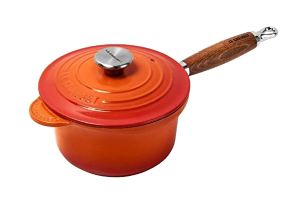 Le Creuset LE CREUSET PROFESSIONELE POT MET HOUTEN GREEP, 18 cm Ovenrood, gietijzer, oranje, één maat