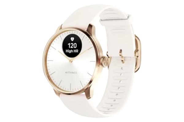 Withings WITHINGS ScanWatch Light Hybrid smartklocka, pulsmätning dygnet runt, aktivitetsspårning, cykel och sömn, GPS, 30-dagars batteri, kompatibelt med Android och Apple