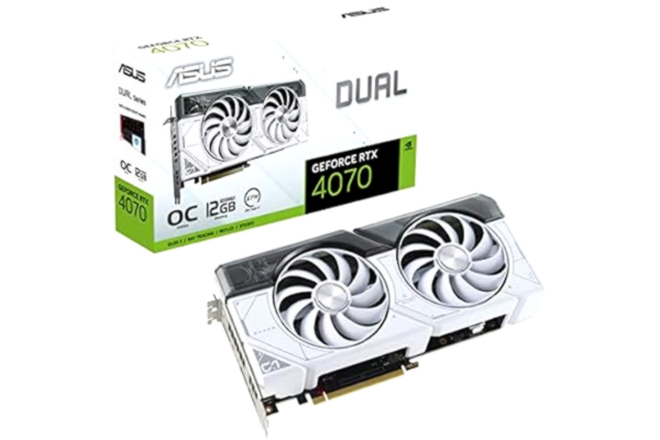 Asus ASUS GeForce RTX 4070 DUAL OC White - 12GB GDDR6X RAM - Näytönohjaimet