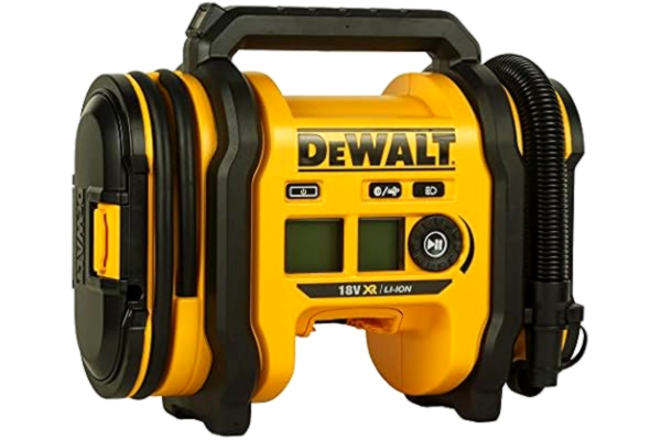 Dewalt  sladdlös kompakt kompressor (12 V-anslutning eller 18 V batteri, 11 bar, för cykel- och bilddäck, rullstolar, gummibåtar, luftkuddar och madrasser, inkl. tillbehör, utan batteri och laddare)