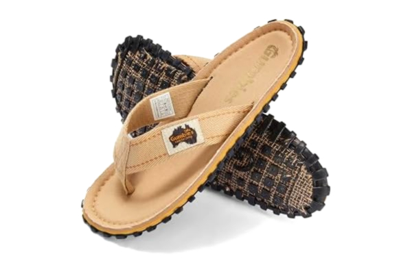Gumbies  Islander unisex flip-flops med supermjuk tåstolpe i bomull och hållbar återvunnen gummisula – garanterad komfort, Klassisk grå, 46.5 EU