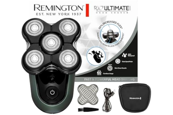 Remington  hårklippare för huvudet, hudnära skärprestanda 0,2mm, pop-trimmer, 100% vattentät, turbo-funktion, 60 min användningstid, XR1600