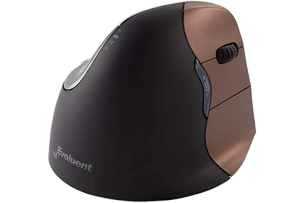 Evoluent  VerticalMouse 4 Small Wireless - Vertical mouse - Optisk - 6 - Brun