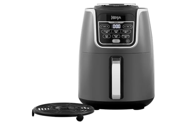 Ninja  luftfritös MAX, 5,2l, 6-i-1, brukar ingen olja, luftfritera, maximera krispet, rosta, baka, torka, familjestorlek, digital, koka från fryst, nonstick diskmaskinssäker korg, grå/svart, AF160EU