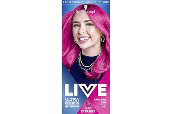 Schwarzkopf  LIVE Ultra Brights chockerande rosa semi-permanent hårfärg 093, rosa hårfärg för ljus eller pastell hårfärg, livlig färg varar upp till 15 tvättar