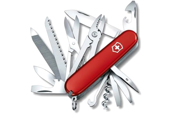 Victorinox  1377300 fickkniv Handyman (24 funktioner, kombitång, trämejsel, metallsåg, sax, blad, konservöppnare) röd