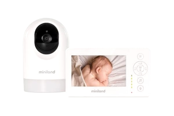 Miniland  - Digimonitor 4,3 Pro: Stor skärm babyvakt med motoriserad roterande kamera och stor autonomi utan kontakt.