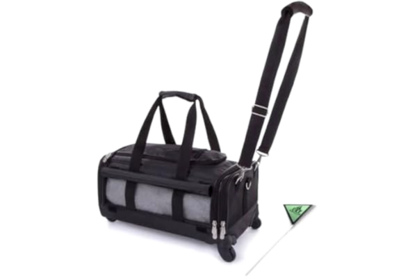 Imazo Sherpa on Wheels inomhus husdjur hundbärare, svart stor för alla rasstorlekar