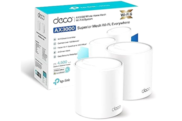 TP-Link  Deco WiFi 6 Mesh AX 3000Mbps Deco X50(2-Pack) - Système WiFi 6 pour Toute la Maison - Couverture WiFi de 400㎡ - Installation Facile - Contrôle Parental - Compatible avec Toutes Les Box Fibre