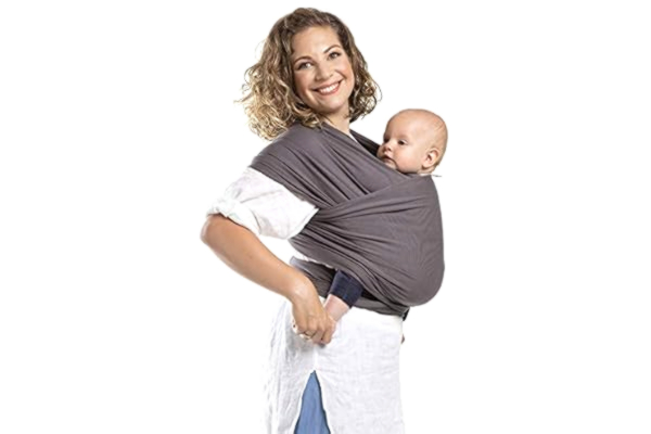 Boba  Wrap Baby Carrier, Original Stretchy Infant Sling, Perfect for Newborn Babies and Children up to 35 lbs (Organic Dark Grey)