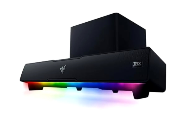 Razer  Leviathan V2 - PC Gaming Soundbar med Subwoofer (PC Soundbar och Subwoofer med flera drivrutiner, THX Spatial Audio, Bluetooth 5.2, RGB Chroma, Compact Form Factor) Svart