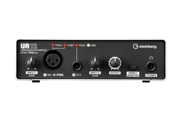 Steinberg  UR12 USB mobilt ljudgränssnitt med professionellt ljud (inklusive Cubase AI och Cubas LE, särskilt robust, 24-bitars / 192 kHz ljudupplösning, latensfri hårdvaruövervakning)