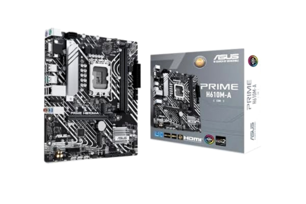Asus ASUS PRIME H610M-A-CSM Emolevy - Intel H610 - Intel LGA1700 socket - DDR5 RAM - Micro-ATX