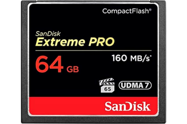 SanDisk  Extreme Pro 64 GB 160 MB/s CompactFlash Memory Card - Black/Gold/Red
