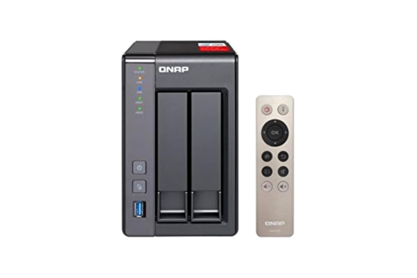 QNAP Qnap Ts-251+-2G Desktop Nas Behuizing Met 2 Gb Ddr3L Ram, Powerful 2-Bay Storage Server, Grijs