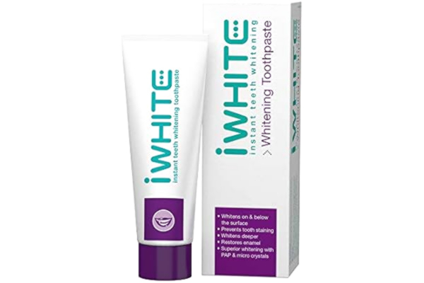 iWhite  Instant tandblekning tandkräm, 75 ml – aktiv tandblekning och avlägsnande av missfärgning – tandkräm för vita tänder och ett naturligt strålande leende – skydd för emaljen