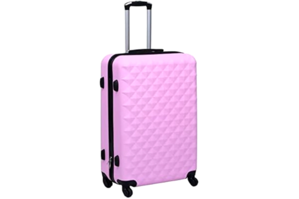 vidaXL  Valise Rigide Bagage à roulettes de Voyage Trolley de Voyage Sac de Valise Chariot de Bagage Sangles de Serrage Internes Rose ABS