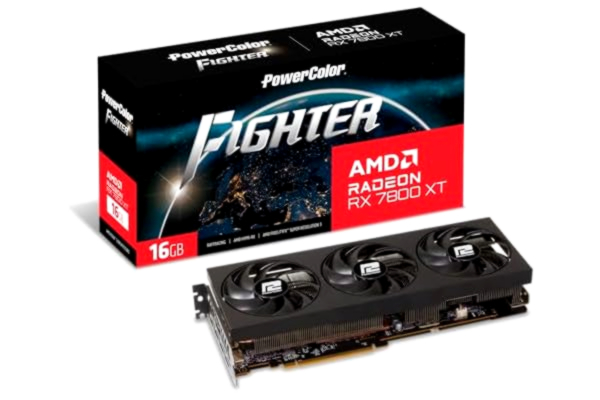 PowerColor  Fighter AMD Radeon RX 7800 XT GDDR6-grafikkort 16 GB