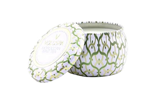 Voluspa  Mini tennljus – marockanskt mintte 113 g/4 oz