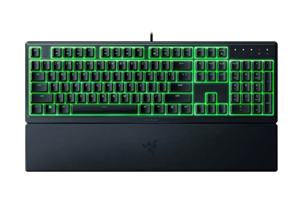 Razer  Ornata V3 X – speltangentbord med låg profil (tysta membranbrytare, UV-belagda tangenter, hållbar, spillbeständig design, ergonomisk skrivvila) amerikansk layout | svart