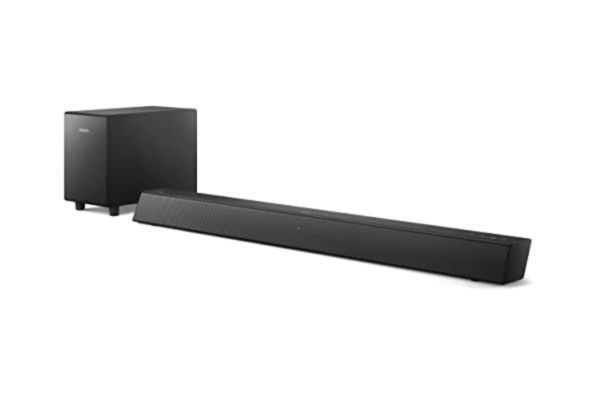 Philips  Bluetooth Soundbar with Subwoofer Wireless (2.1 Channels, 70 W Output Power, Bluetooth, HDMI ARC, Distinctive Geometric Design with Integrated Wall Mount Bracket) TAB5305/12